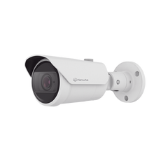 Camara Bala IP 8MP con funciones IA / Lente Motorizado 3.2 a 10.2 mm / WDR 120dB / H.265 / RanuraSD / Protección IP66 IK10 / IR 30m