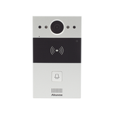 Videoportero de 1 Botón / Lector de Tarjetas MIFARE y PROX EM / Notificación a APP / 100% en la Nube / Notificación por Llamada Telefónica / SIP / ONVIF / IP65 / Cámara 2MP / Panel de Aluminio / Control de 2 Puertas