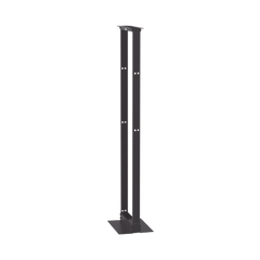 Rack de Dos Postes Estándar de 19 in, Rieles Numerados y Roscados #12-24, Fabricado en Aluminio, 45 Unidades de Rack, Color Negro