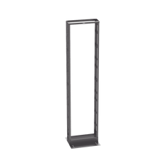Rack de Dos Postes Estándar de 19 in, Rieles Numerados y Roscados #12-24, 6 in de Profundidad, Fabricado en Acero, 45 Unidades de Rack, Color Negro
