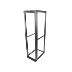Rack de Cuatro Postes Estándar de 19", Rieles Numerados y Roscados #12-24, Profundidad Máxima de 30 in, 45 Unidades de Rack, Color Negro