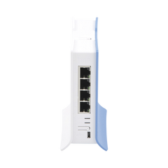 (hAP lite TC) 4 Puertos Fast Ethernet, Wi-Fi 2.4 GHz 802.11 b/g/n y base tipo Torre