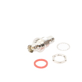 Adaptador Doble BNC Hembra para Chasis, Hermético y de Montaje en D-Plano, Níquel/ Oro/ Delrin.