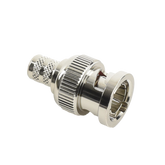 Conector BNC Macho de Anillo Plegable para Cable RG-6, Níquel/ Oro/ Teflón.