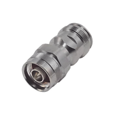 Adaptador en Línea de Conector 4.3-10 Hembra a N Macho, Bronce Blanco/ Plata/ Teflón.