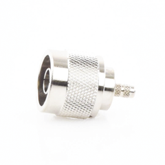 Conector N Macho de Anillo Plegable para Cables Coaxiales LP-142, LP-195, RG-58/U, RG-142/U, LMR-195, Níquel/ Oro/ Teflón.​