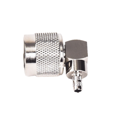 Conector N Macho en A/R de Anillo Plegable para Cables LP-195, LP-142, RG-58/U, RG-142/U, Niquel/ Oro/ Teflón.