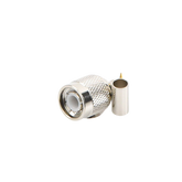 Conector TNC Macho de Anillo Plegable para Cables RG-58/U, LMR-195, Níquel/ Oro/ Delrin.