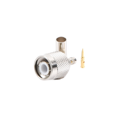 Conector TNC Macho de Anillo Plegable para Cables RG-58/U, RG-142/U, LMR-195, Níquel/ Oro/ Teflón.