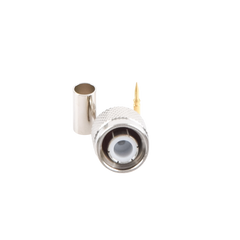 Conector TNC Macho de Anillo Plegable para Cables RG-58/U, RG-142/U, LMR-195, Níquel/ Oro/ Teflón.