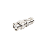 Adaptador en Línea de Conector TNC Hembra a BNC Macho, Níquel/ Oro/ Teflón.