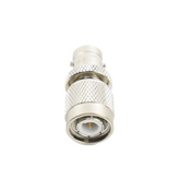 Adaptador en Línea, de Conector TNC Macho a BNC Hembra, Níquel /Oro /Teflón.
