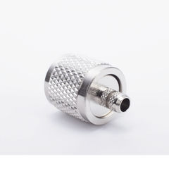 Conector UHF Macho (PL-259) de Anillo Plegable para Cable Coaxial RG-8/X, 9258, LMR-240, Níquel/ Plata/ Baquelita.