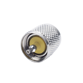 Conector UHF Macho (PL-259) de Anillo Plegable para Cable Coaxial RG-8/X, 9258, LMR-240, Níquel/ Plata/ Baquelita.