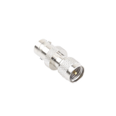 Adaptador en Línea, de Conector Mini UHF Macho a BNC Hembra, Níquel/ Oro/ Teflón.