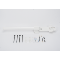 Antena Omnidireccional de 360° AirMetro con 13 dBi en Banda 5Ghz (5150-5850 Mhz) Slant 90° Compatibilidad Multi-Marca para enlaces Multipunto, Conectores SMA Hembra Inverso.