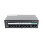 Switch PoE+ no Administrable, hasta 110 Watts, 8 puertos PoE+ 10/100 y 2 Uplinks Gigabit 1G