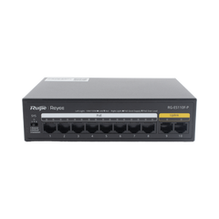 Switch PoE+ no Administrable, Hasta 110 Watts, 8 puertos PoE+ y 2 Uplinks 10/100