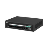 Switch PoE+ no Administrable, hasta 120 Watts, no administrable, 8 puertos PoE+, 2 Uplink Gigabit Ge / SFP