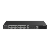 Switch Smart PoE con 24 puertos Gigabit PoE 802.3af/at + 2 SFP para fibra 1Gb, gestión gratuita desde la nube, 370w