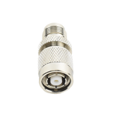 Adaptador en Línea, de Conector TNC Macho Inverso a TNC Hembra, Nquel/ Oro/ Teflón.