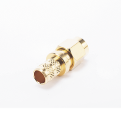 Conector SMA Macho Inverso de Anillo Plegable para Cables 9258, RG-8/X, LMR-240, Oro/Oro/Teflón.