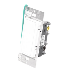 (RadioRA2) Switch on/off RRD-8S-DV-WH de doble voltaje, un solo polo 120V/, 8A/, 1/10HP 3A en motores, apaga y enciende iluminación ó motor, NO requiere cable neutro.