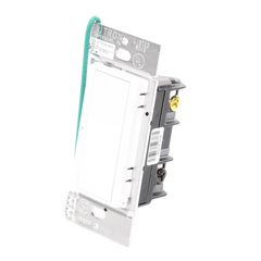 (RadioRA2) Switch on/off RRD-8S-DV-WH de doble voltaje, un solo polo 120V/, 8A/, 1/10HP 3A en motores, apaga y enciende iluminación ó motor, NO requiere cable neutro.