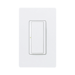 (RadioRA2) Switch on/off RRD-8S-DV-WH de doble voltaje, un solo polo 120V/, 8A/, 1/10HP 3A en motores, apaga y enciende iluminación ó motor, NO requiere cable neutro.
