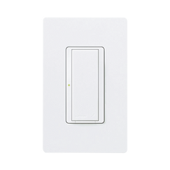 (RadioRA2) Switch on/off RRD-8S-DV-WH de doble voltaje, un solo polo 120V/, 8A/, 1/10HP 3A en motores, apaga y enciende iluminación ó motor, NO requiere cable neutro.