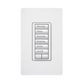 (RadioRA2) Teclado Seetouch Hibrido 6 botones, 2 botones subir/bajar, programe escenas diferentes en cada botón,puede instalarse en un interruptor de luz.