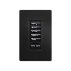 (RadioRA2) Teclado seetouch 5 botones, 2 botones subir/bajar, programe escenas diferentes en cada botón.
