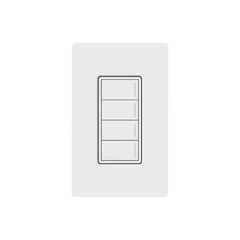 (RadioRa3) Botonera Sunnata Blanco 3 escenas y 2 botones subir/bajar para Radio RA3, programe escenas diferentes en cada botón.