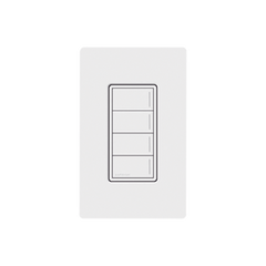 (RadioRa3) Botonera Sunnata Blanco 3 escenas y 2 botones subir/bajar para Radio RA3, programe escenas diferentes en cada botón.