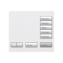 Teclado seetouch, sobre mesa 5 botones, Botonera Retroiluminada / programe escenas diferentes en cada botón.