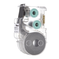 Casete de 450 Etiquetas Autolaminadas de 12.7 x 19.1 mm (0.5 x 0.75 pulgadas), para Cables de 2 a 4 mm (0.08 a 0.16 pulgadas) de Diámetro, Área de Impresión Color Blanco