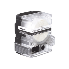 Casete de 200 Etiquetas Autolaminadas de 12.7 x 31.8 mm (0.5 x 1.25 pulgadas), para Cables de 3.1 a 7 mm (0.12 a 0.28 pulgadas) de Diámetro, Área de Impresión Color Blanco