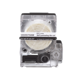 Casete de 200 Etiquetas Autolaminadas de 12.7 x 31.8 mm (0.5 x 1.25 pulgadas), para Cables de 3.1 a 7 mm (0.12 a 0.28 pulgadas) de Diámetro, Área de Impresión Color Blanco