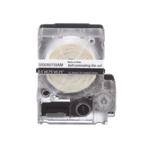 Casete de 200 Etiquetas Autolaminadas de 12.7 x 31.8 mm, para Cables de 3.1 a 7 mm de Diámetro, Área de Impresión Color Blanco