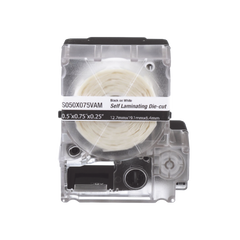 Casete de 200 Etiquetas Autolaminadas de 25.4 x 38.1 mm (1 x 1.5 Pulgadas), para Cables de 3.1 a 7 mm (0.12 a 0.28 Pulgadas) de Diámetro, Área de Impresión Color Blanco