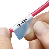 Casete de 200 Etiquetas Autolaminadas de 25.4 x 38.1 mm (1 x 1.5 Pulgadas), para Cables de 4 a 8.1 mm (0.16 a 0.32 Pulgadas) de Diámetro, Área de Impresión Color Blanco