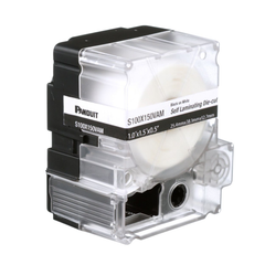 Casete de 175 Etiquetas Autolaminadas de 25.4 x 38.1 mm (1 x 1.5 pulgadas), para Cables de 4 a 8.1 mm (0.16 a 0.32 pulgadas) de Diámetro, Área de Impresión Color Blanco
