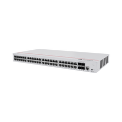 Switch de Acceso Gigabit Administrable PoE Capa 2 / 48 puertos 10/100/1000 Mbps (PoE) / 4 Puertos 10GE SFP+ Uplink / ERPS / IMGP Snooping / DHCP Snooping / PoE Perpetuo / 380W / Administración Nube Gratis