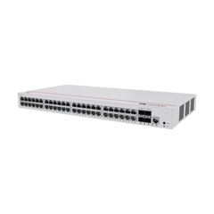 Switch de Distribución/Core Gigabit Administrable PoE Capa 3 / 48 puertos 10/100/1000 Mbps (PoE) / 4 Puertos 1GE SFP Uplink / ERPS / Rutas Estáticas / iStack / PoE Perpetuo / 380W / Administración Nube Gratis