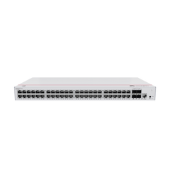 Switch de Distribución/Core Gigabit Administrable PoE Capa 3 / 48 puertos 10/100/1000 Mbps (PoE) / 4 Puertos 10GE SFP+ Uplink / ERPS / Rutas Estáticas / iStack / PoE Perpetuo / 380W / Administración Nube Gratis