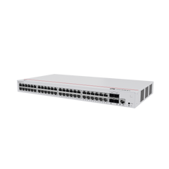 Switch de Distribución/Core Gigabit Administrable Capa 3 / 48 puertos 10/100/1000 Mbps / 4 Puertos 10GE SFP+ Uplink / ERPS / Rutas Estáticas / iStack / Administración Nube Gratis