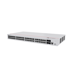 Switch de Distribución/Core Gigabit Administrable Capa 3 / 48 puertos 10/100/1000 Mbps / 4 Puertos 10GE SFP+ Uplink / ERPS / Rutas Estáticas / iStack / Administración Nube Gratis