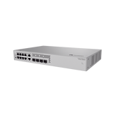 Switch de Acceso eKit Administrable / Capa 2+ / 6 Puertos PoE+ Gigabit + 2 Puertos PoE+ Multi-Gigabit (2.5 Gbps) + 2 Puertos Gigabit + 2 Puertos SFP + 2 Puertos SFP+ / PoE Perpetuo / Presupuesto PoE 128 W / Sin licenciamiento