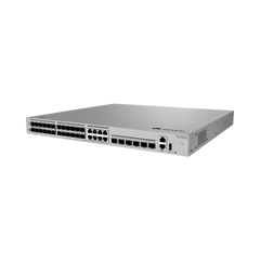 Switch Empresarial Core Gigabit Administrable Capa 3 / 24 puertos 1GE SFP ( Combo con 8 Puertos 10/100/1000 Mbps) / 4 Puertos 10GE SFP+ Uplink / 2 Puertos 10GE SFP+ (Stack) / ERPS / Ruteo Dinámico (RIP, OSPF, IS-IS y BGP) / iStack / Administraci&