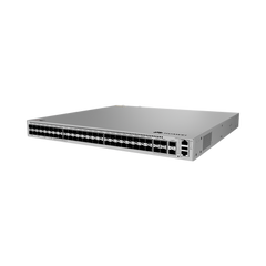 Switch Empresarial Core Gigabit Administrable Capa 3 / 48 puertos 1GE SFP / 4 Puertos 10GE SFP+ Uplink / 2 Puertos 10GE SFP+ (Stack) / ERPS / Ruteo Dinamico (RIP, OSPF, IS-IS y BGP) / iStack / Administración Nube Gratis